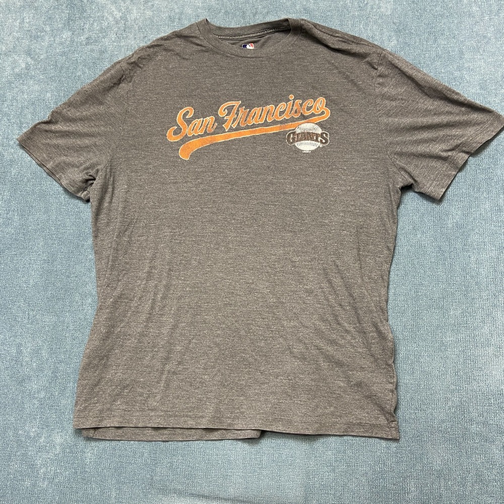 MLB San Francisco Giants Baseball T-Shirt Mens XL Heather Gray Short Sleeve